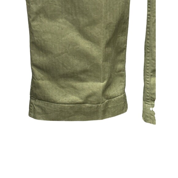 Vintage WWII Military Field Trousers 32x32 Metal Buttons Cotton OD Distressed - Picture 3 of 15